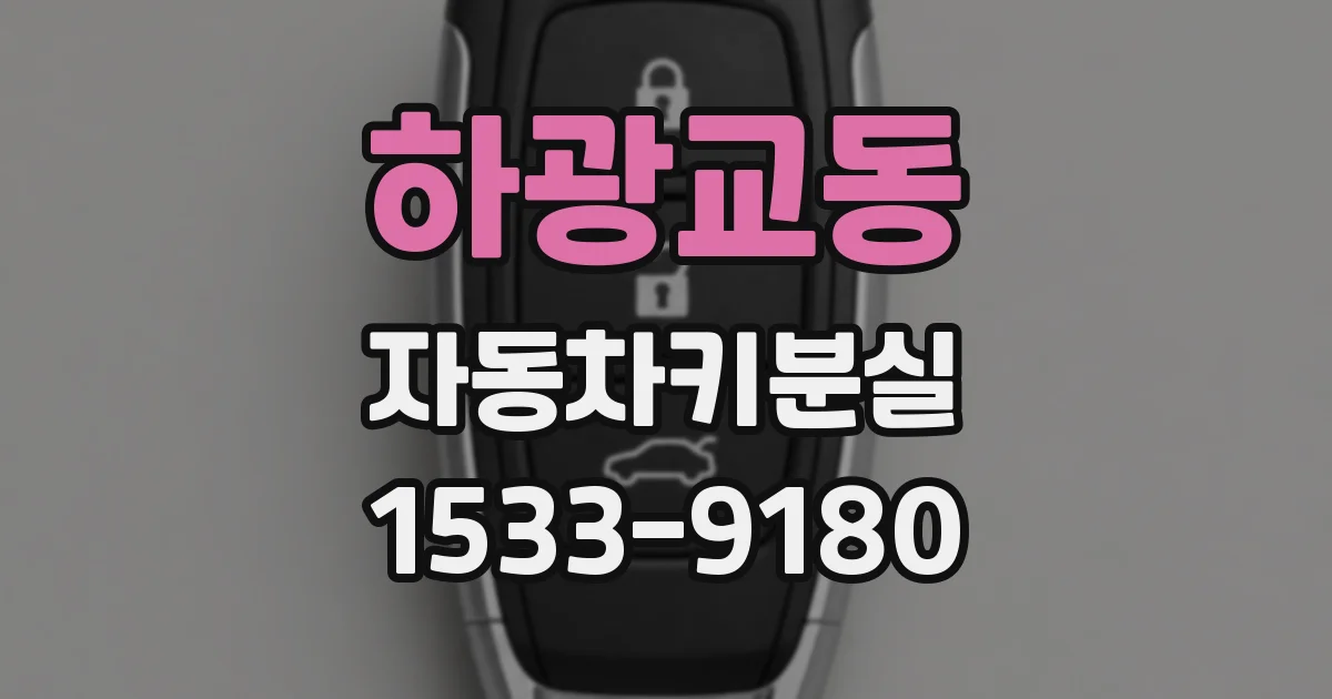 하광교동 자동차키분실