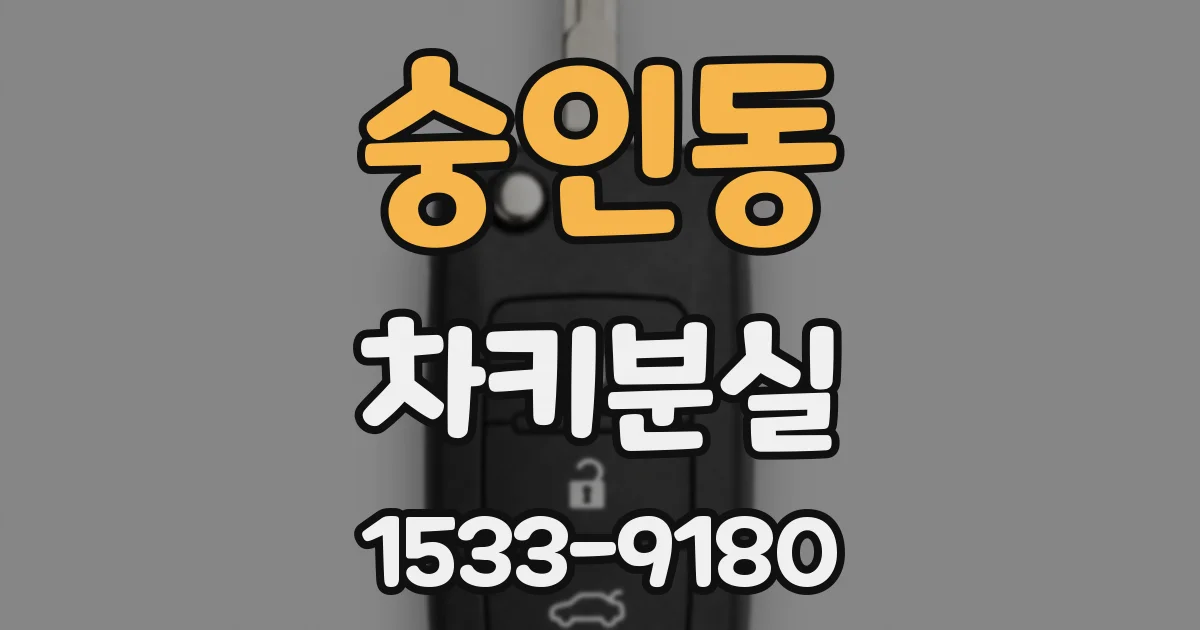 숭인동 차키분실