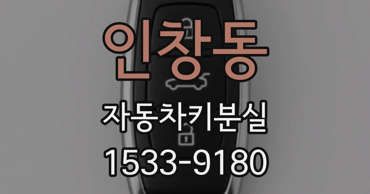 인창동 자동차키분실
