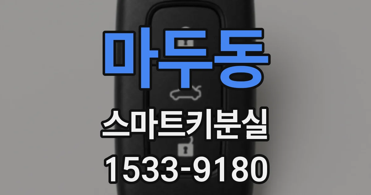 마두동 스마트키분실