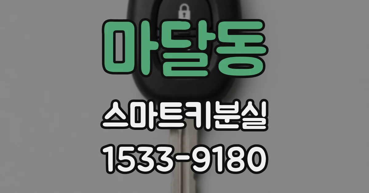 마달동 스마트키분실