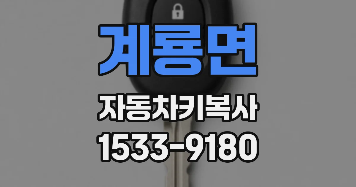 계룡면 자동차키복사