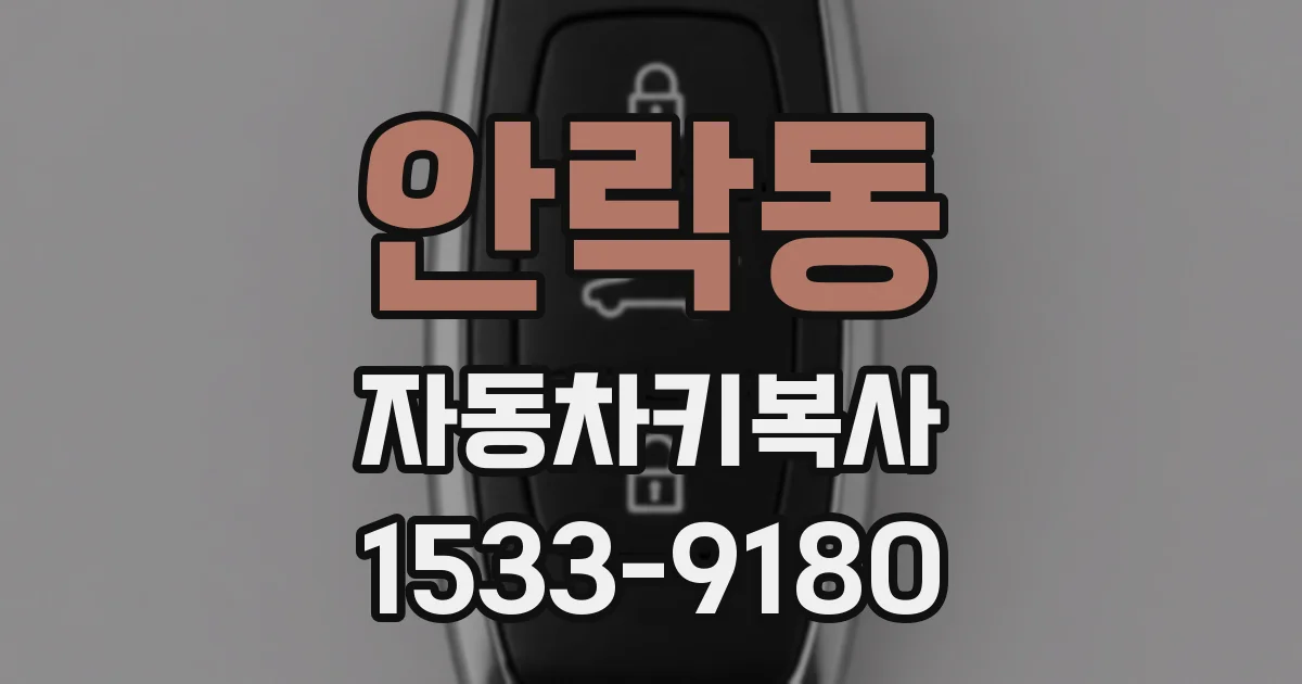 안락동 자동차키복사