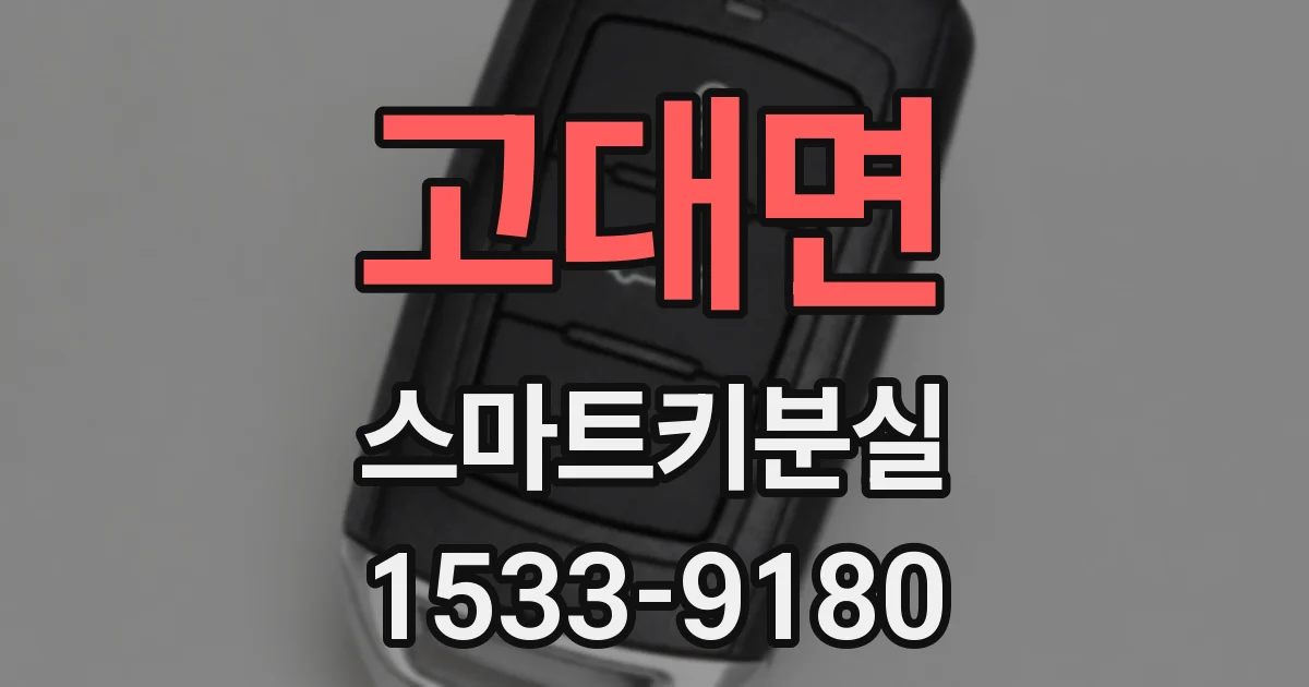 고대면 스마트키분실