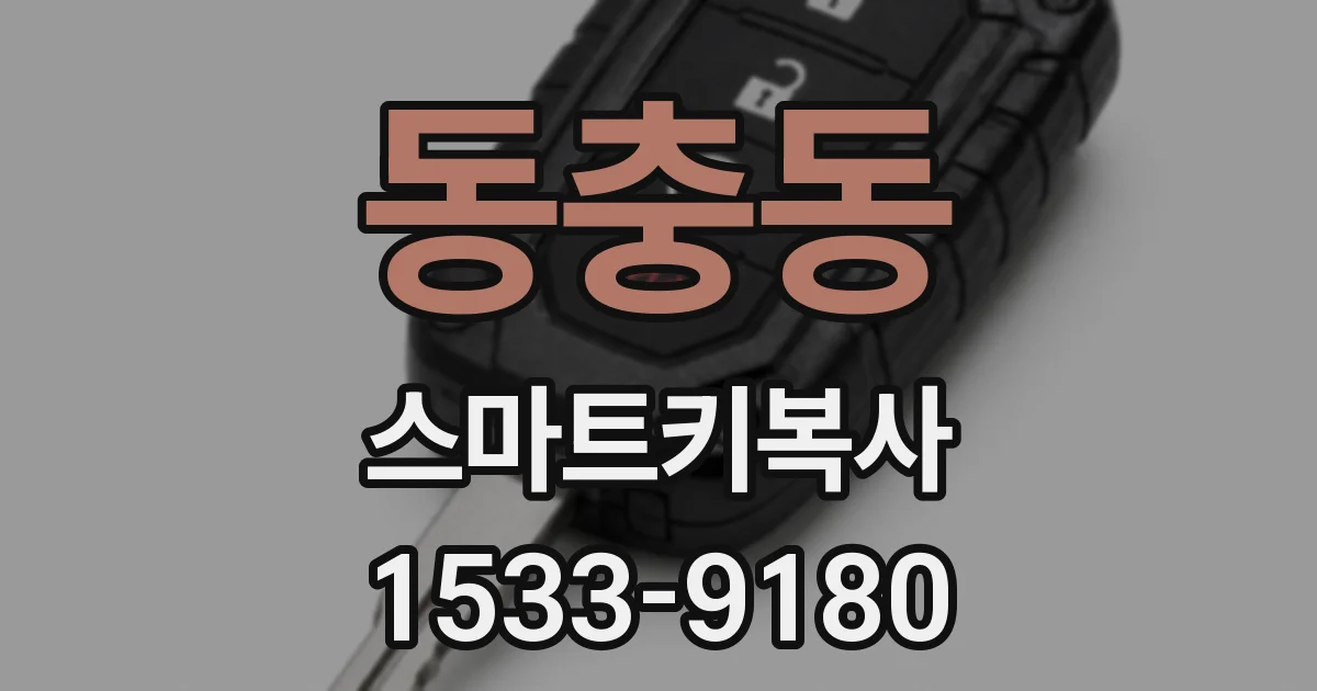 동충동 스마트키복사