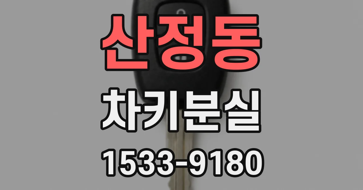 산정동 차키분실