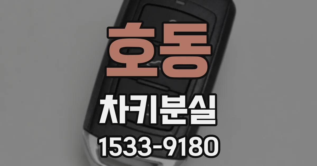 호동 차키분실