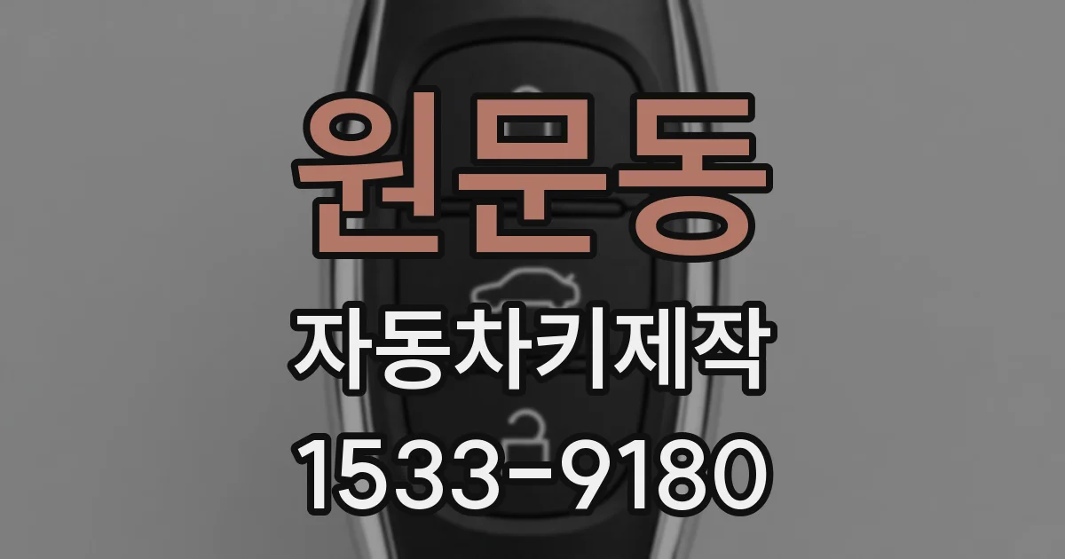 원문동 자동차키제작