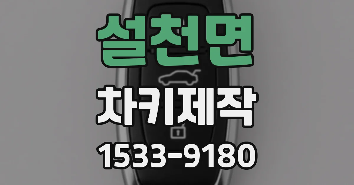 설천면 차키제작