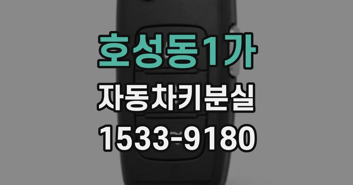 호성동1가 자동차키분실