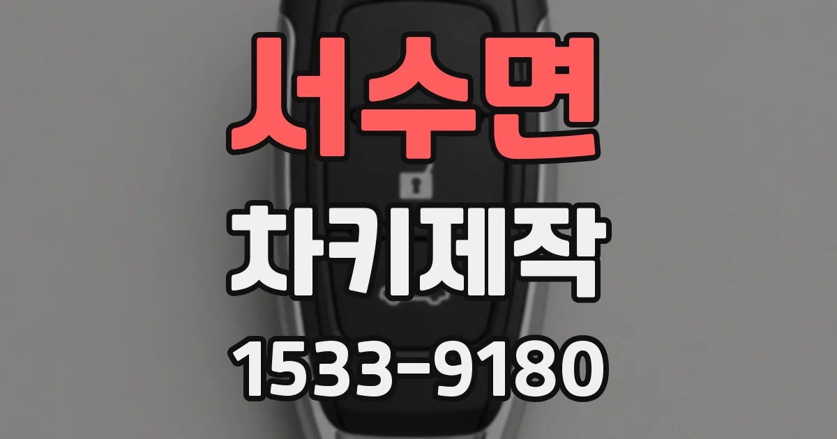 서수면 차키제작