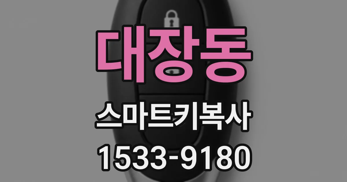 대장동 스마트키복사