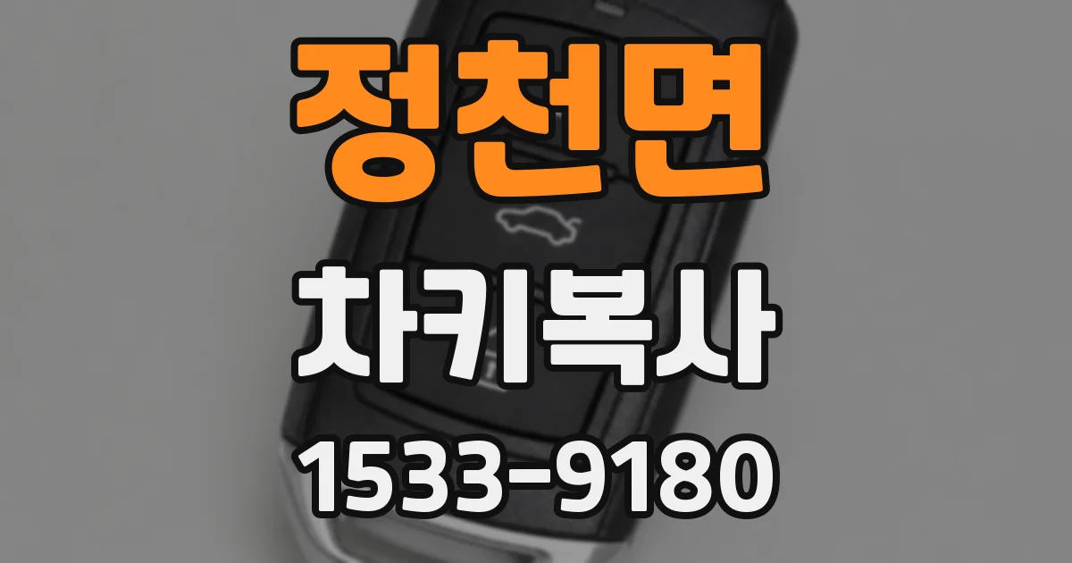 정천면 차키복사