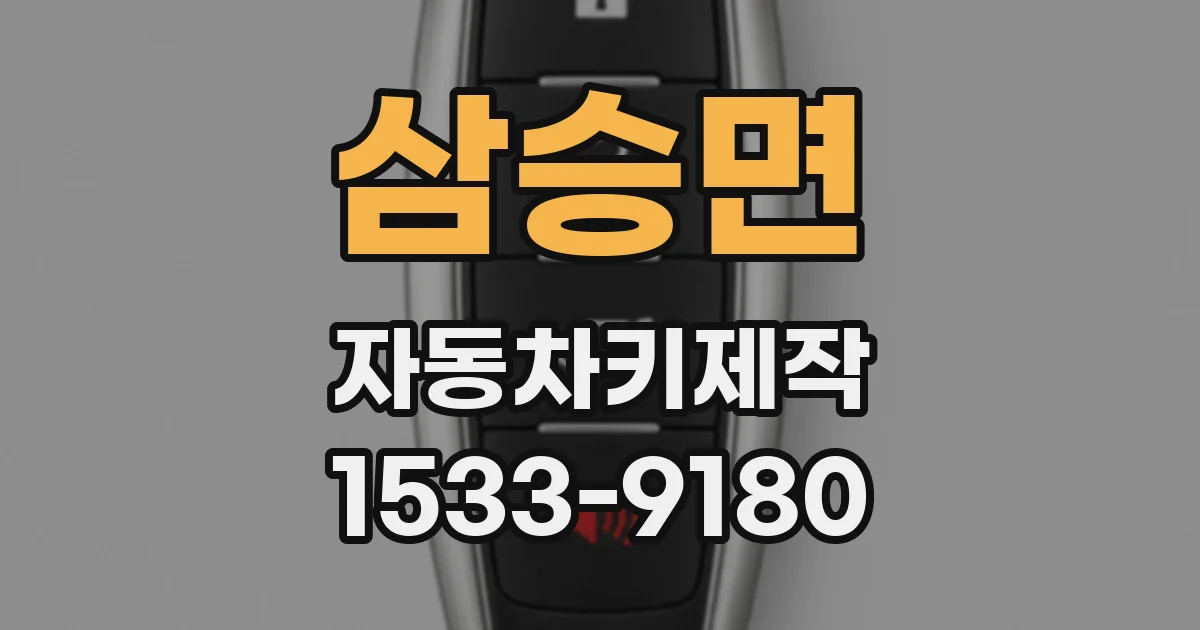 삼승면 자동차키제작