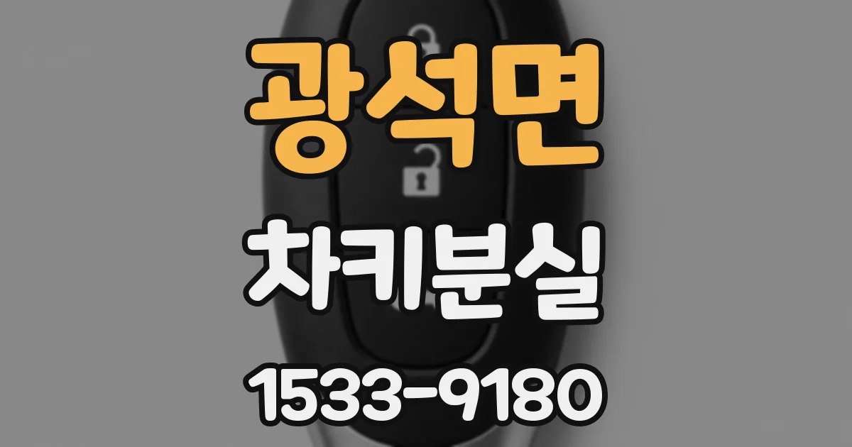 광석면 차키분실