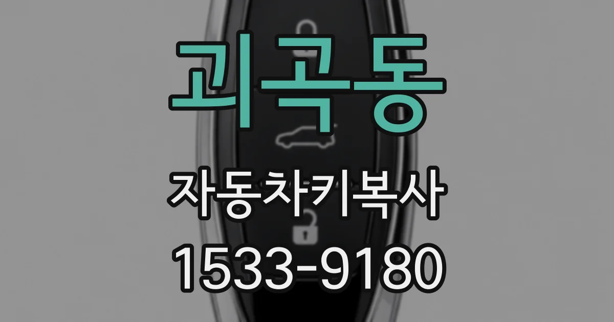 괴곡동 자동차키복사