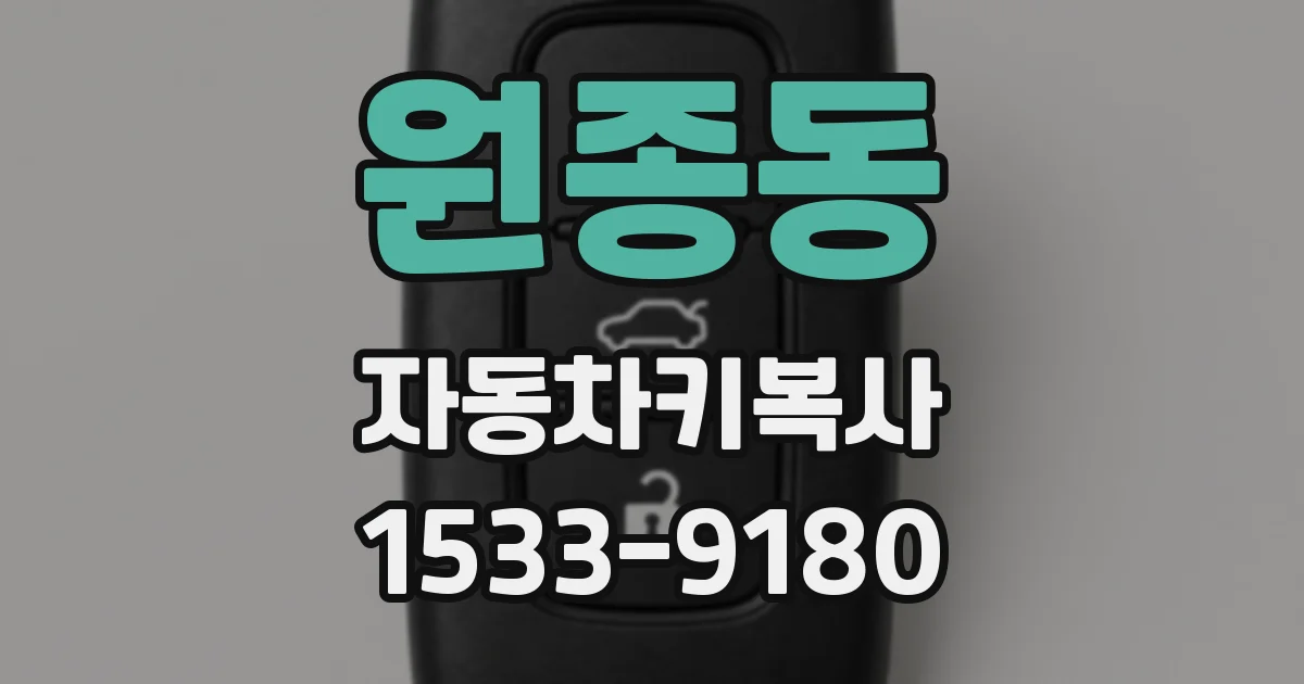 원종동 자동차키복사