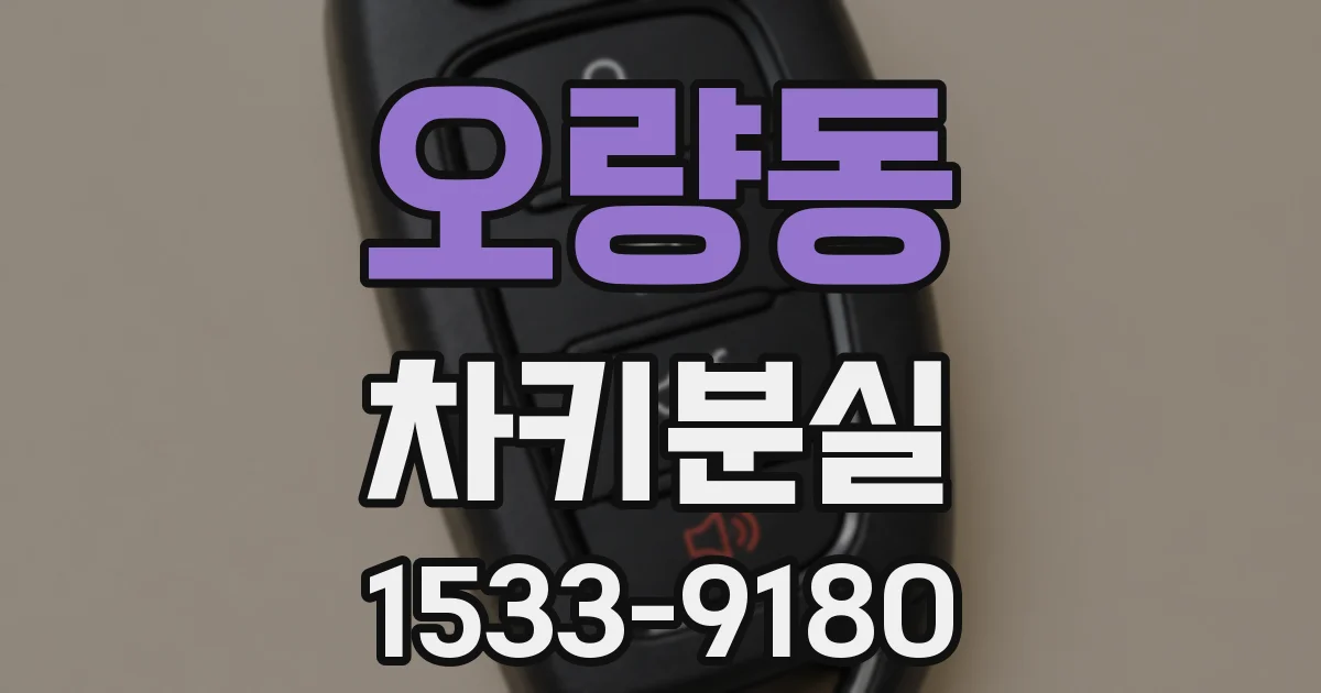 오량동 차키분실