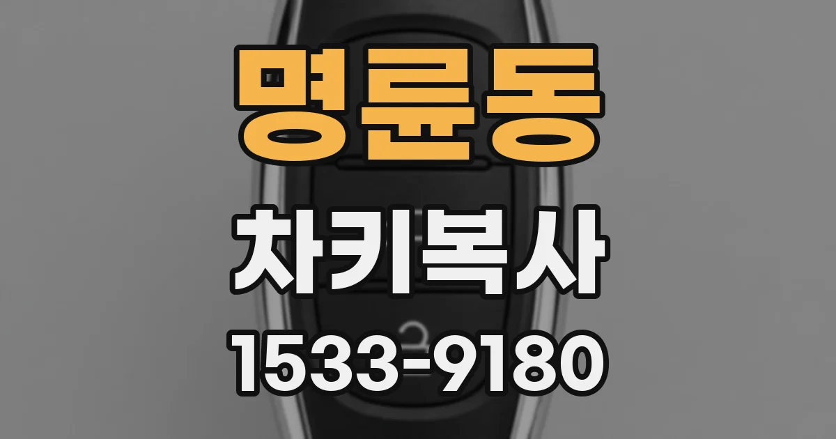 명륜동 차키복사