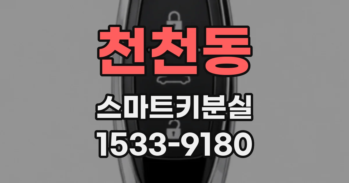 천천동 스마트키분실