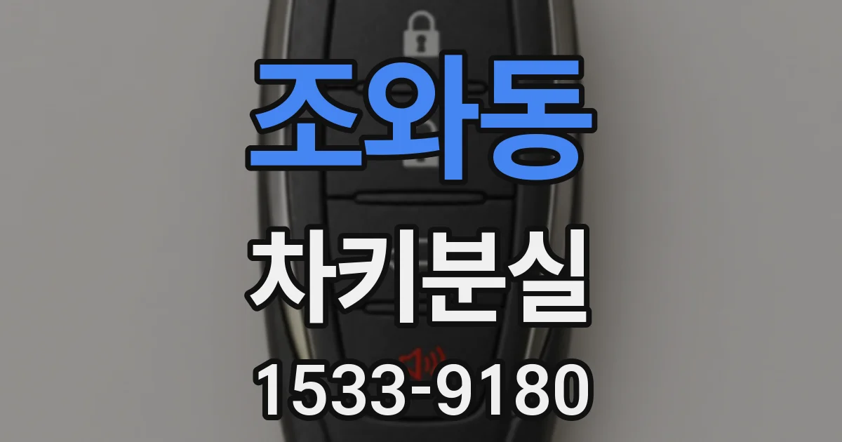 조와동 차키분실