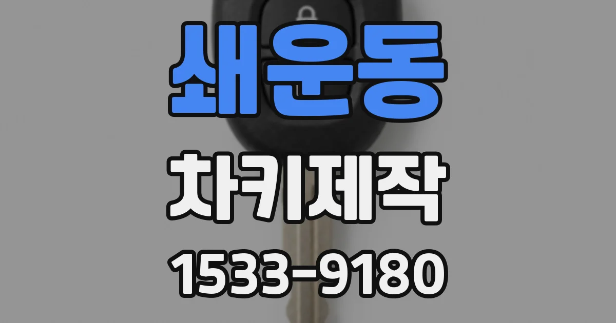 쇄운동 차키제작