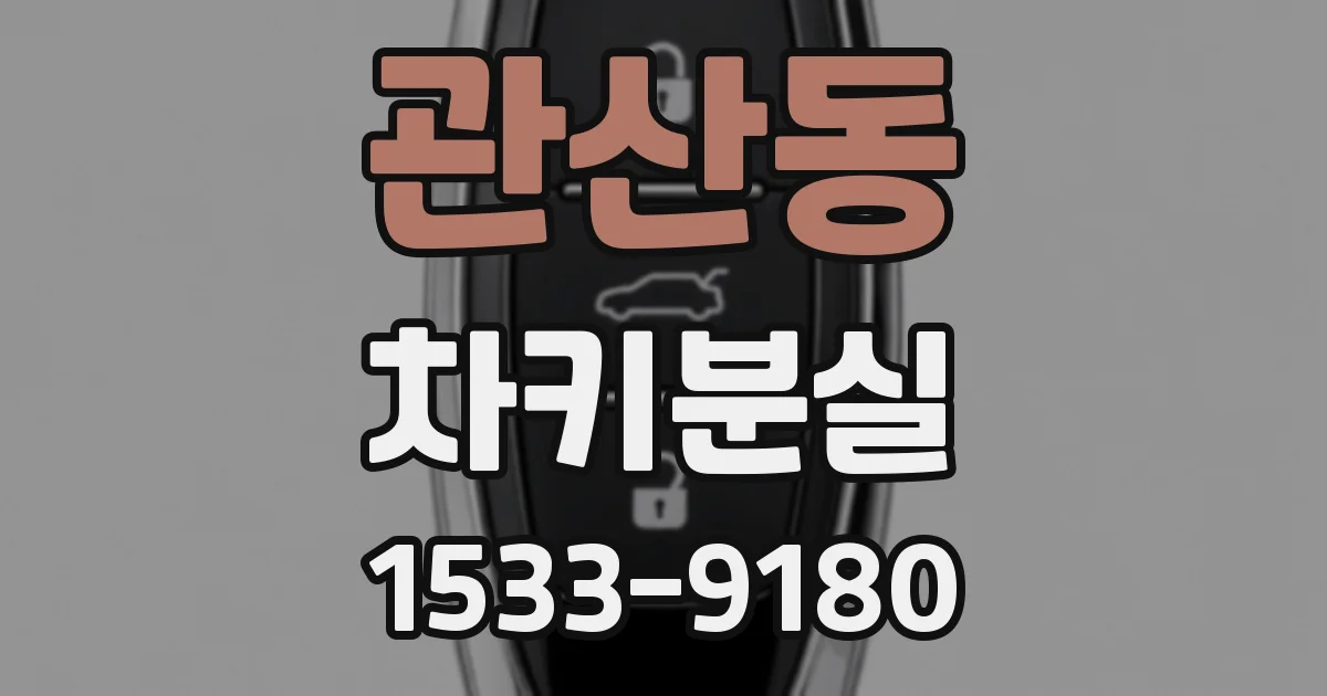 관산동 차키분실