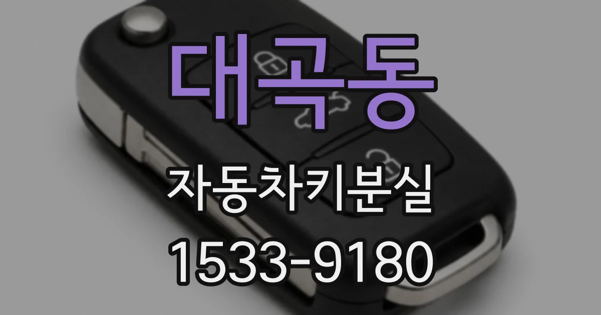 대곡동 자동차키분실