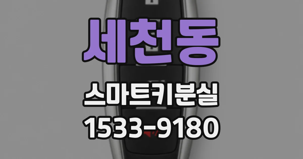 세천동 스마트키분실