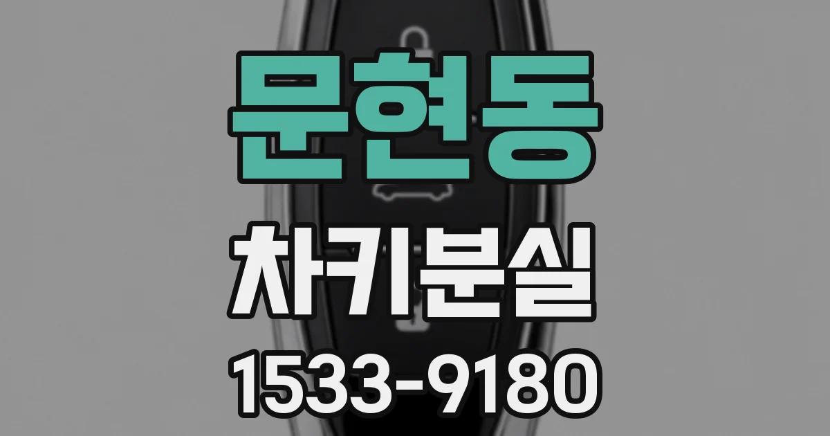문현동 차키분실