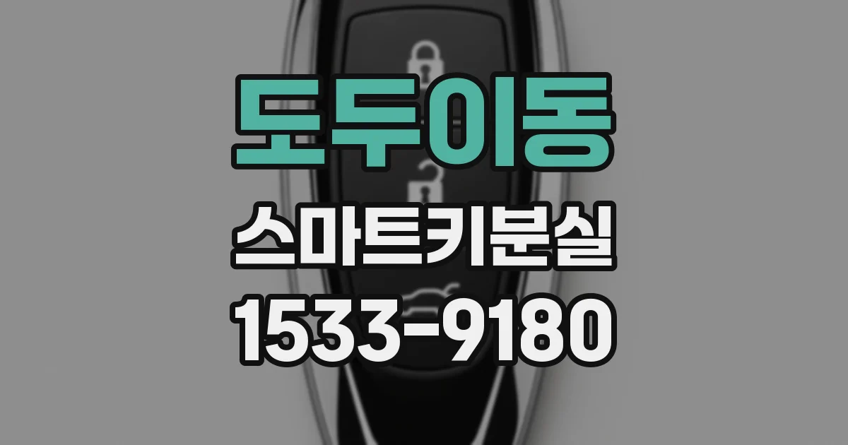 도두이동 스마트키분실