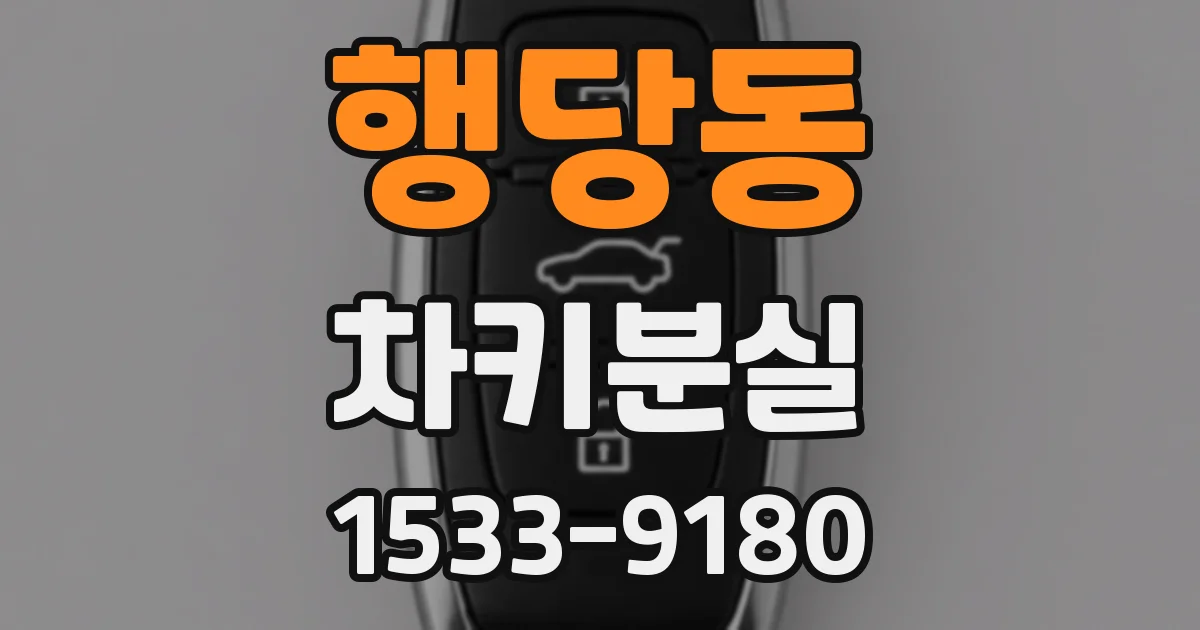 행당동 차키분실
