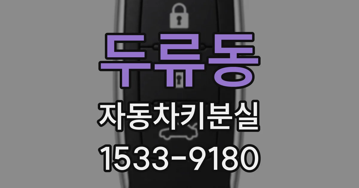 두류동 자동차키분실
