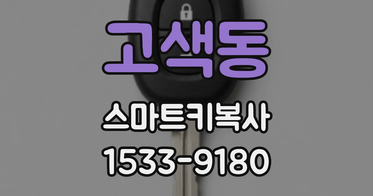 고색동 스마트키복사