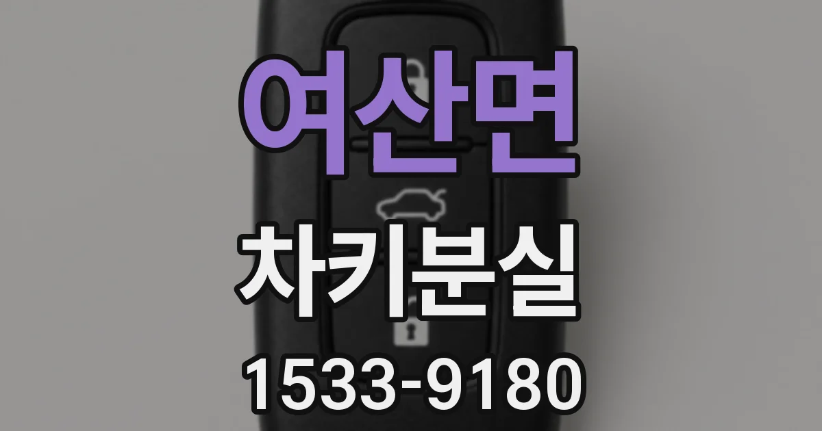 여산면 차키분실