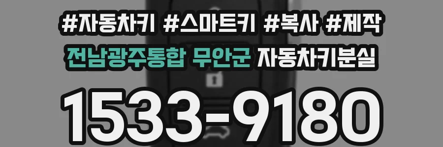 전남광주통합 무안군 자동차키분실