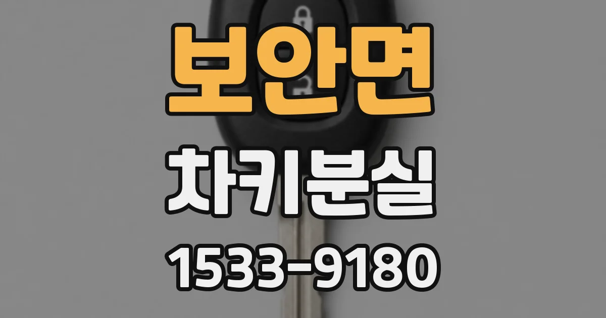 보안면 차키분실