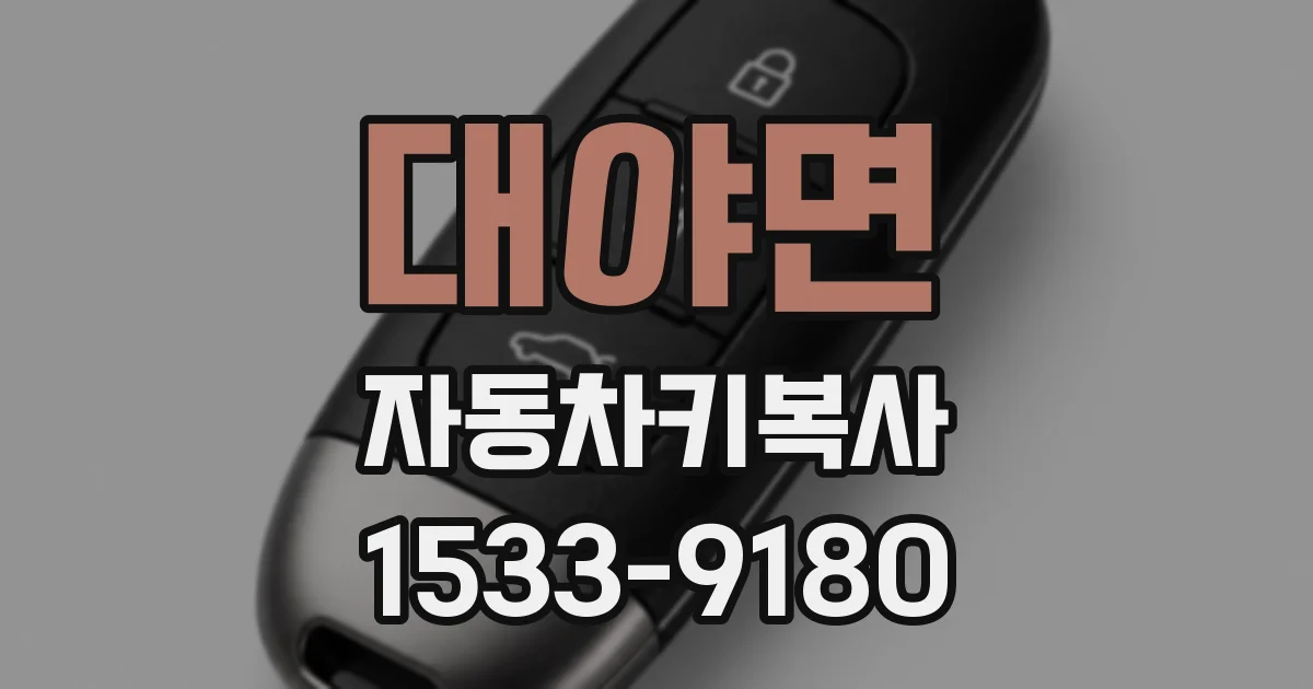 대야면 자동차키복사