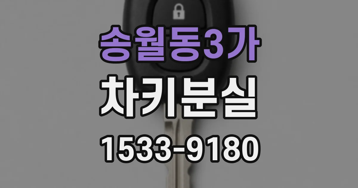 송월동3가 차키분실