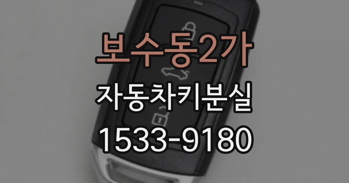 보수동2가 자동차키분실