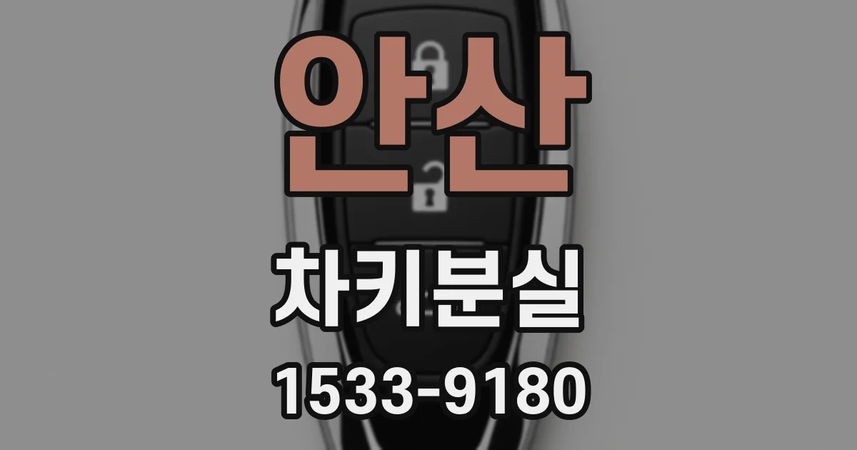 안산 차키분실