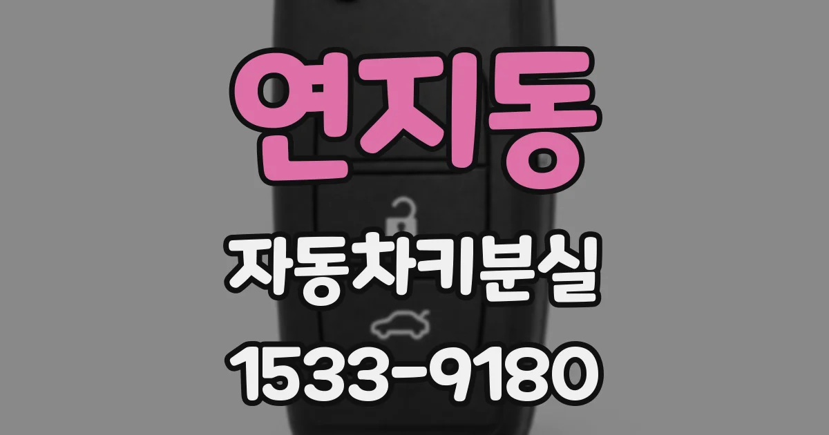 연지동 자동차키분실