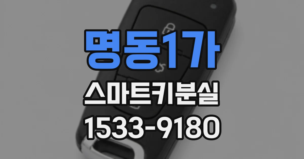 명동1가 스마트키분실