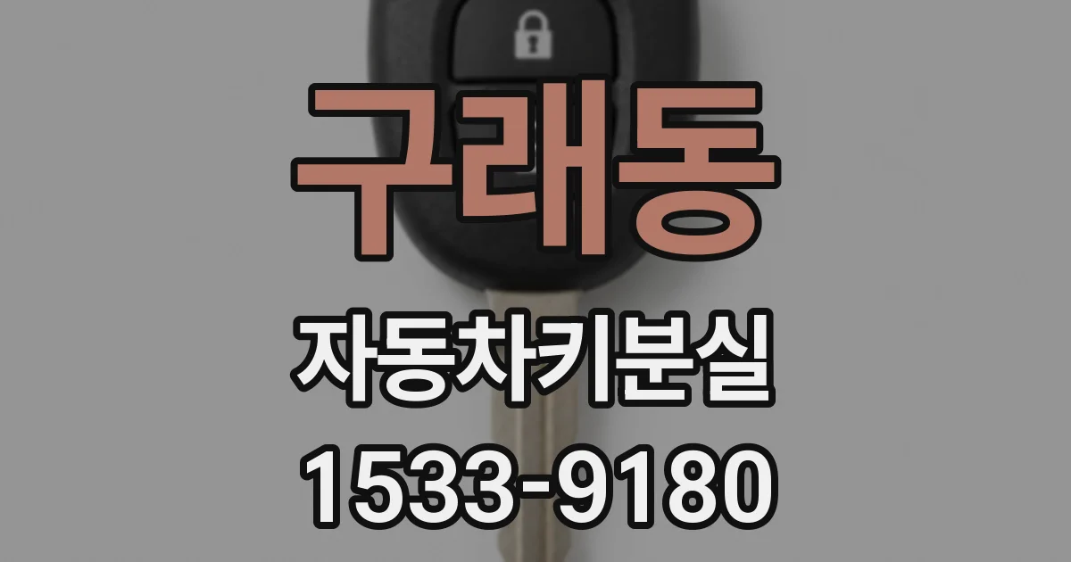 구래동 자동차키분실