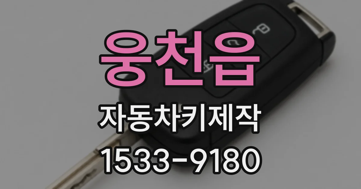 웅천읍 자동차키제작