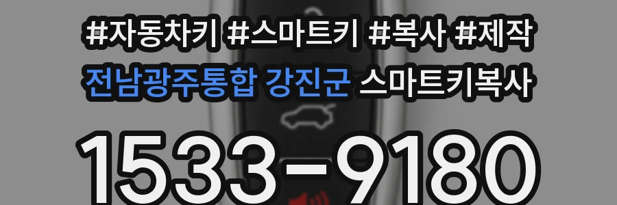 전남광주통합 강진군 스마트키복사