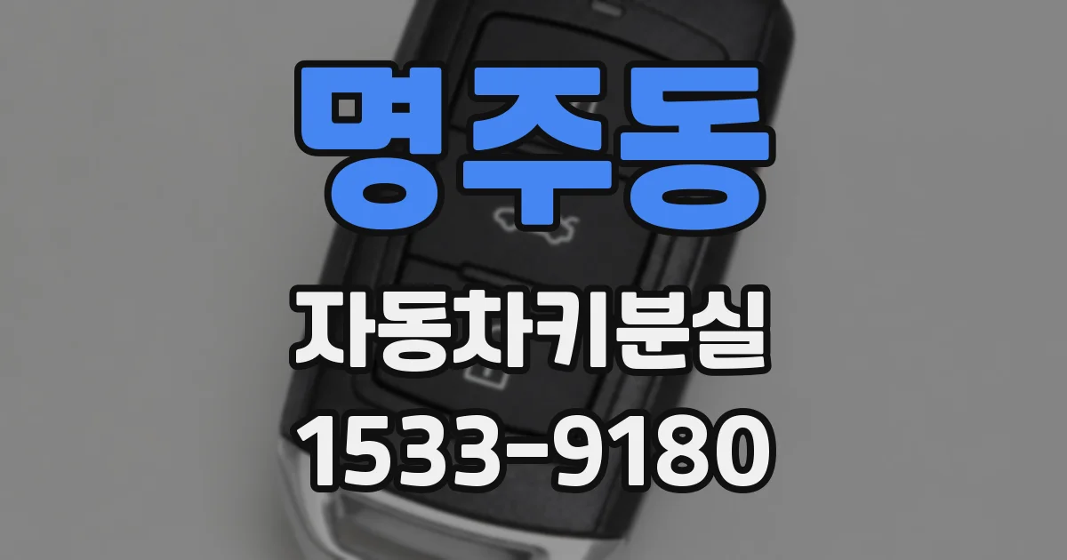 명주동 자동차키분실