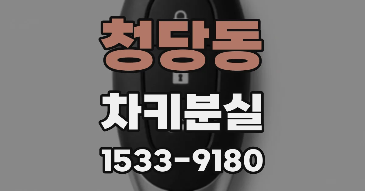 청당동 차키분실