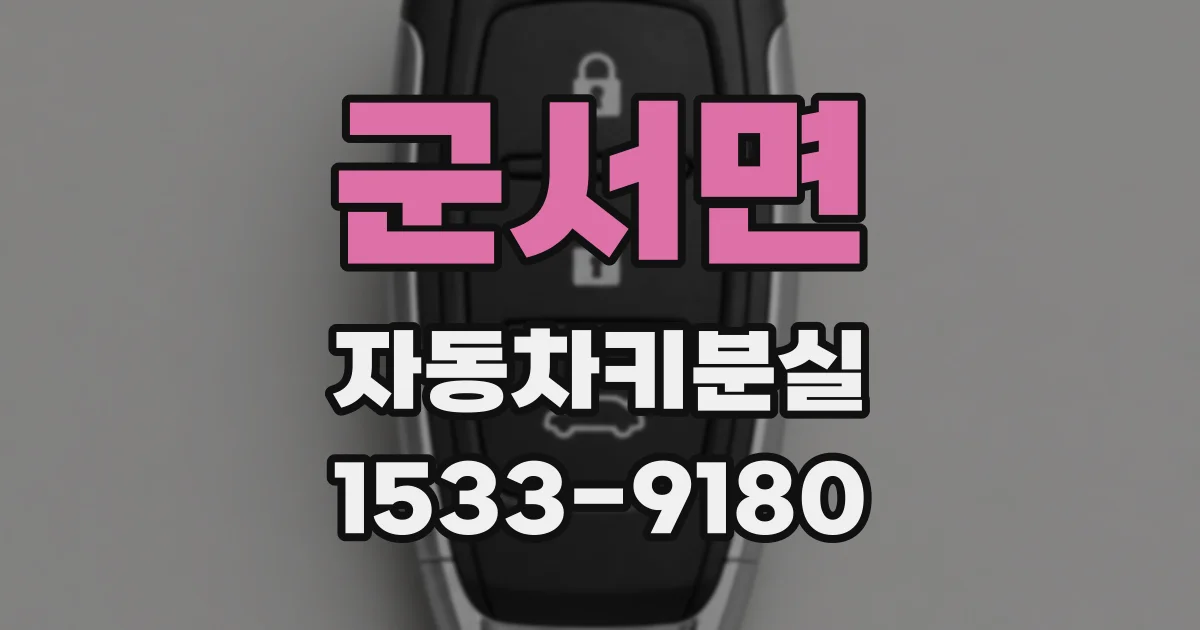 군서면 자동차키분실