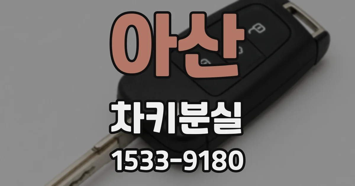 아산 차키분실